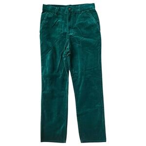 NEW Gymboree Dark Green Velvet Chino Pants Adjust Waist Christmas Party Boy's 12